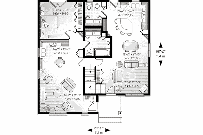 Dream House Plan - Floor Plan - Main Floor House Plan #23-504 - 4 bed, 2.5 bath