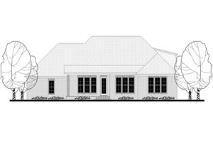 Exterior - Rear Elevation for Country House Plan #430-151 - 4 bed, 2.5 bath