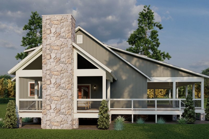 Cabin Style House Plan - 3 Beds 3 Baths 2830 Sq/Ft Plan #923-443 ...