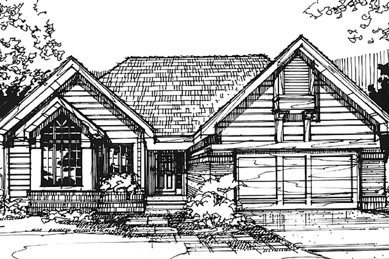 Dream House Plan - Prairie Exterior - Front Elevation Plan #320-1132