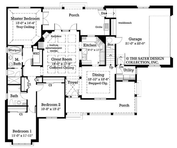 House Design - Country Floor Plan - Main Floor Plan #930-254