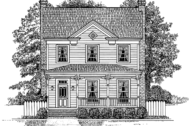 Architectural House Design - Victorian Exterior - Front Elevation Plan #1014-2