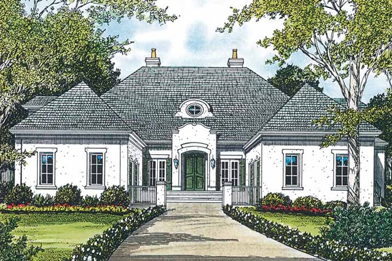 Architectural House Design - Country Exterior - Front Elevation Plan #453-197
