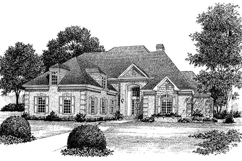 Architectural House Design - Exterior - Front Elevation 3 for Traditional House Plan #453-298 - 4 bed, 3.5 bath