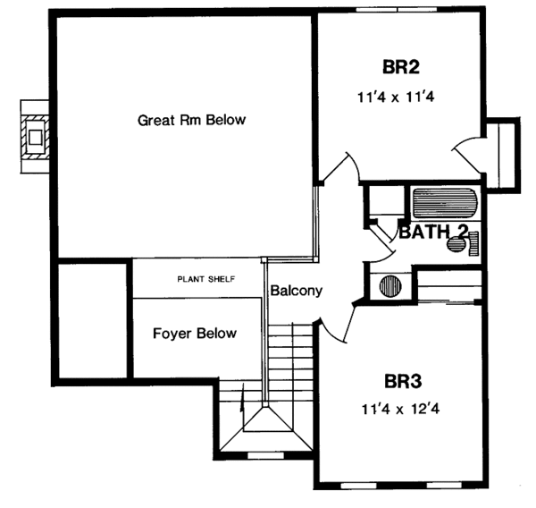 House Plan Design - Colonial Floor Plan - Upper Floor Plan #316-156