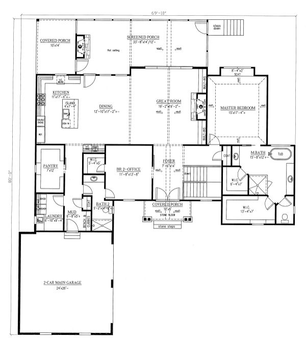House Plan Design - Country Floor Plan - Main Floor Plan #437-120