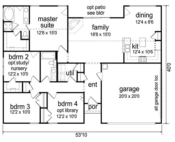 Home Plan - Modern Floor Plan - Main Floor Plan #84-517