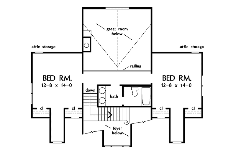 Home Plan - Floor Plan - Upper Floor for Country House Plan #929-203 - 4 bed, 2.5 bath