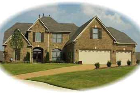 Exterior - Front Elevation for European House Plan #81-548 - 4 bed, 3.5 bath