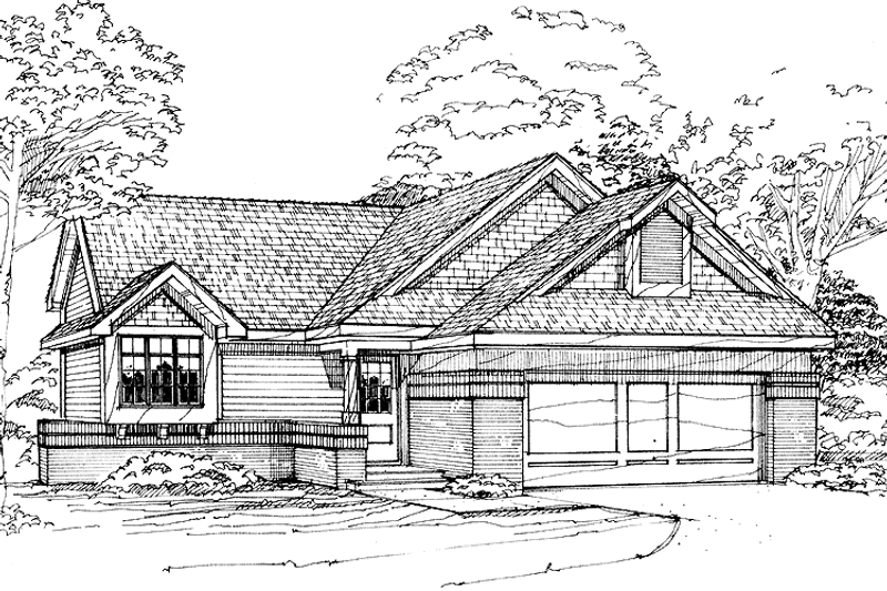 Dream House Plan - Exterior - Front Elevation 3 for Craftsman House Plan #320-695 - 3 bed, 2 bath