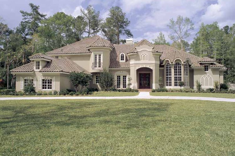 Home Plan - Exterior - Front Elevation 4 for Mediterranean House Plan #417-536 - 4 bed, 5 bath