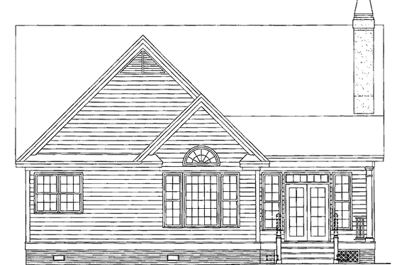 Exterior - Rear Elevation for Victorian House Plan #929-557 - 3 bed, 2 bath