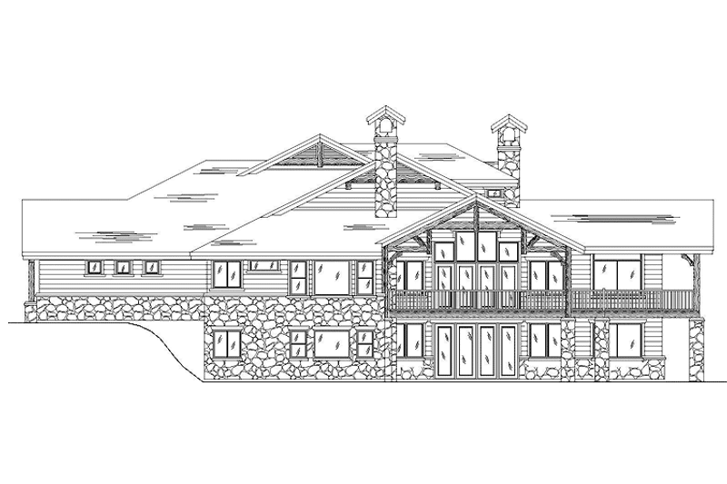Home Plan - Exterior - Rear Elevation for Craftsman House Plan #945-70 - 3 bed, 3.5 bath