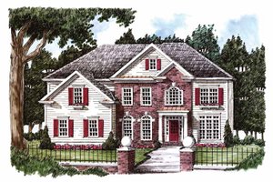 Classical Exterior - Front Elevation Plan #927-771