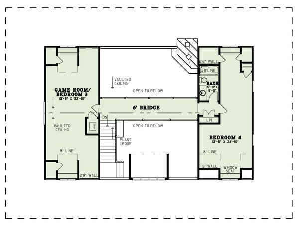 Architectural House Design - Country Floor Plan - Upper Floor Plan #17-3431