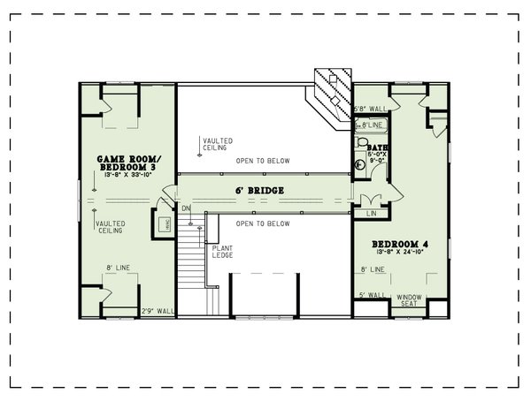 House Plan Design - Country Floor Plan - Upper Floor Plan #17-3431