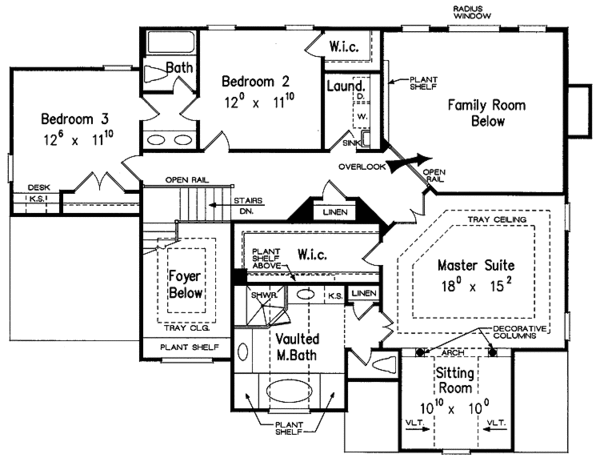Architectural House Design - Mediterranean Floor Plan - Upper Floor Plan #927-141