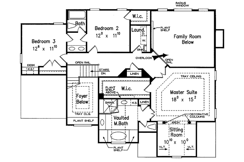 Home Plan - Floor Plan - Upper Floor for Mediterranean House Plan #927-141 - 4 bed, 3 bath