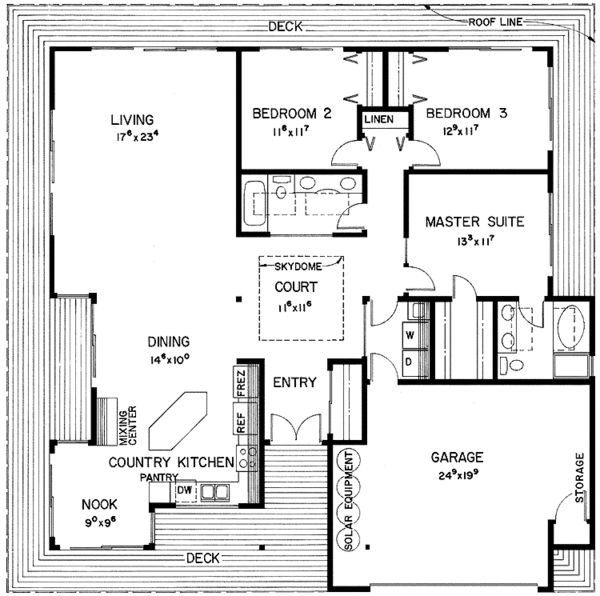 House Plan Design - Contemporary Floor Plan - Main Floor Plan #60-708