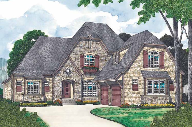 Architectural House Design - Country Exterior - Front Elevation Plan #453-444