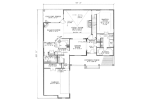 Floor Plan - Main Floor for Country House Plan #17-2069 - 4 bed, 2.5 bath