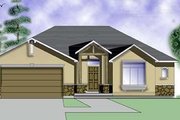 Adobe / Southwestern Style House Plan - 2 Beds 2 Baths 1320 Sq/Ft Plan #5-109 