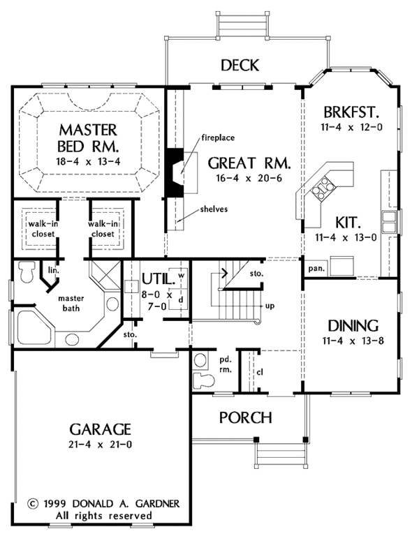Dream House Plan - Traditional Floor Plan - Main Floor Plan #929-561