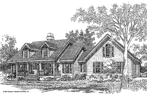 Country Exterior - Front Elevation Plan #929-358