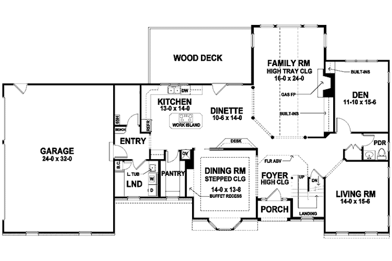 Dream House Plan - Floor Plan - Main Floor for Traditional House Plan #328-451 - 4 bed, 3.5 bath