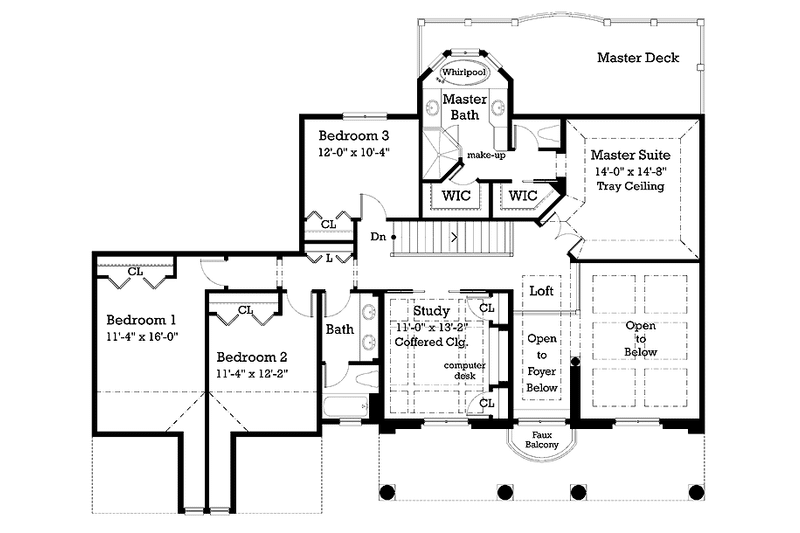 Home Plan - Floor Plan - Upper Floor for Classical House Plan #930-251 - 4 bed, 2.5 bath