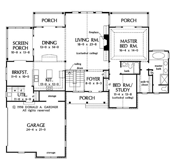 Architectural House Design - Craftsman Floor Plan - Main Floor Plan #929-872