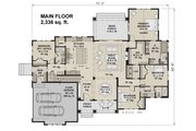 Farmhouse Style House Plan - 3 Beds 3 Baths 2336 Sq/Ft Plan #51-1223 