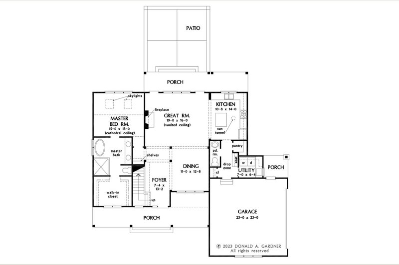 Home Plan - Floor Plan - Main Floor for Modern House Plan #929-1174 - 3 bed, 2.5 bath