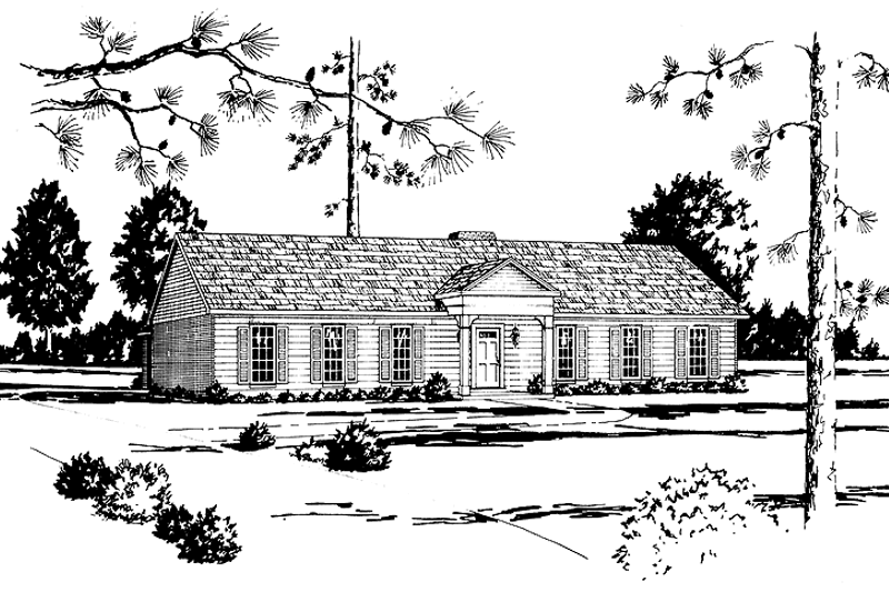 Dream House Plan - Colonial Exterior - Front Elevation Plan #36-582
