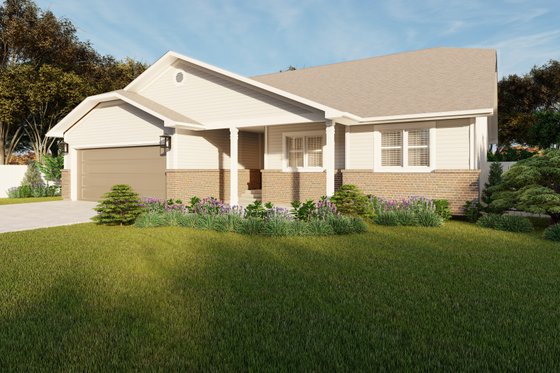 Exterior - Front Elevation 4 for Traditional House Plan #1060-196 - 3 bed, 2 bath