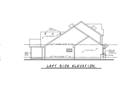 Exterior - Other Elevation for Craftsman House Plan #20-2154 - 3 bed, 2.5 bath