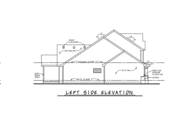 Dream House Plan - Exterior - Other Elevation for Craftsman House Plan #20-2154 - 3 bed, 2.5 bath