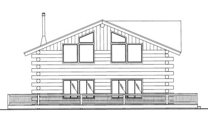 Log Style House Plan - 2 Beds 1 Baths 1693 Sq/Ft Plan #117-585