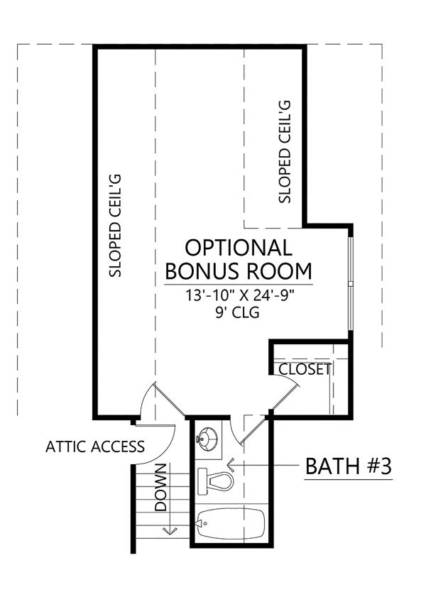 Farmhouse Floor Plan - Upper Floor Plan #1074-4