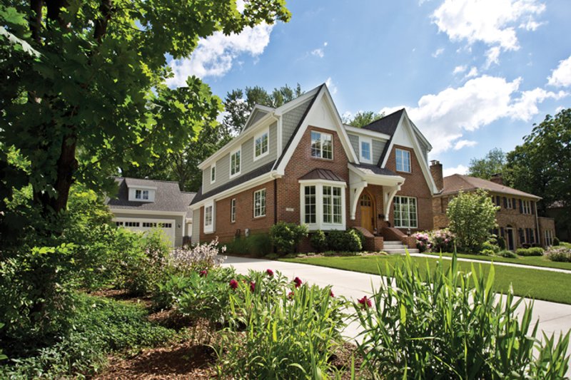 Architectural House Design - Exterior - Front Elevation 4 for Tudor House Plan #928-257 - 4 bed, 2.5 bath