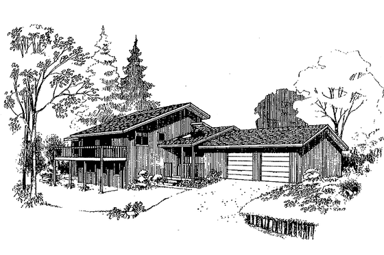 Exterior - Front Elevation 3 for Country House Plan #60-945 - 3 bed, 3 bath