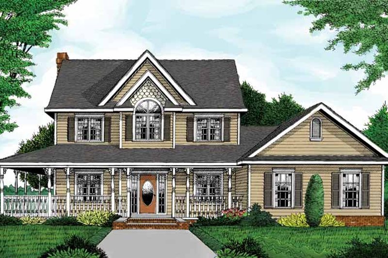 Home Plan - Country Exterior - Front Elevation Plan #11-267