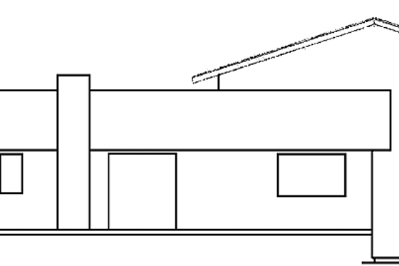 Exterior - Rear Elevation for Contemporary House Plan #60-854 - 3 bed, 2 bath