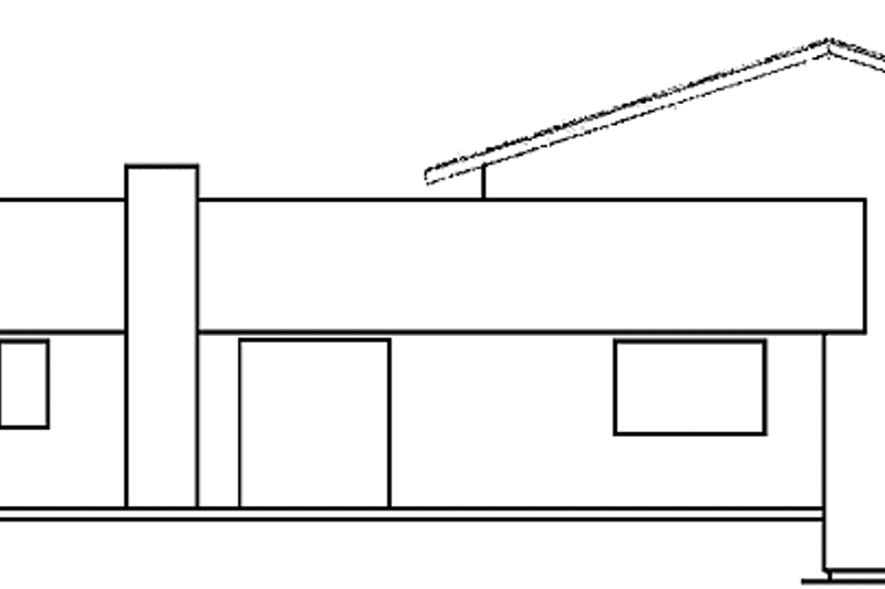 Home Plan - Exterior - Rear Elevation for Contemporary House Plan #60-854 - 3 bed, 2 bath