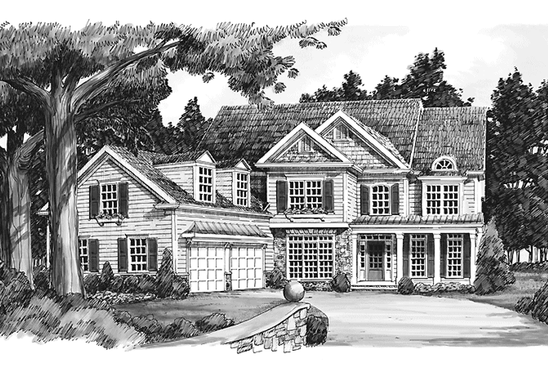 Dream House Plan - Exterior - Front Elevation 3 for Colonial House Plan #927-776 - 5 bed, 4 bath