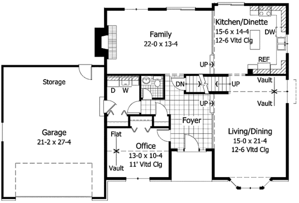 House Blueprint - Colonial Floor Plan - Main Floor Plan #51-718