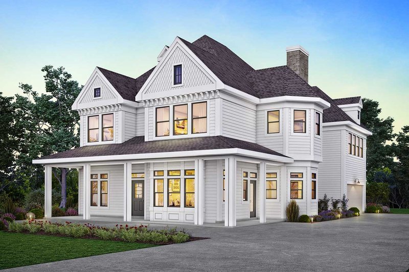 Victorian Style House Plan - 4 Beds 4.5 Baths 3574 Sq/Ft Plan #410-3612