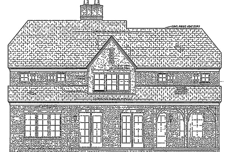 House Plan Design - Exterior - Rear Elevation for Country House Plan #453-155 - 3 bed, 3.5 bath
