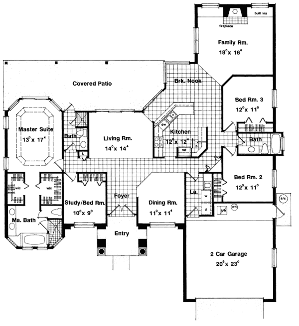 House Plan Design - Prairie Floor Plan - Main Floor Plan #417-517