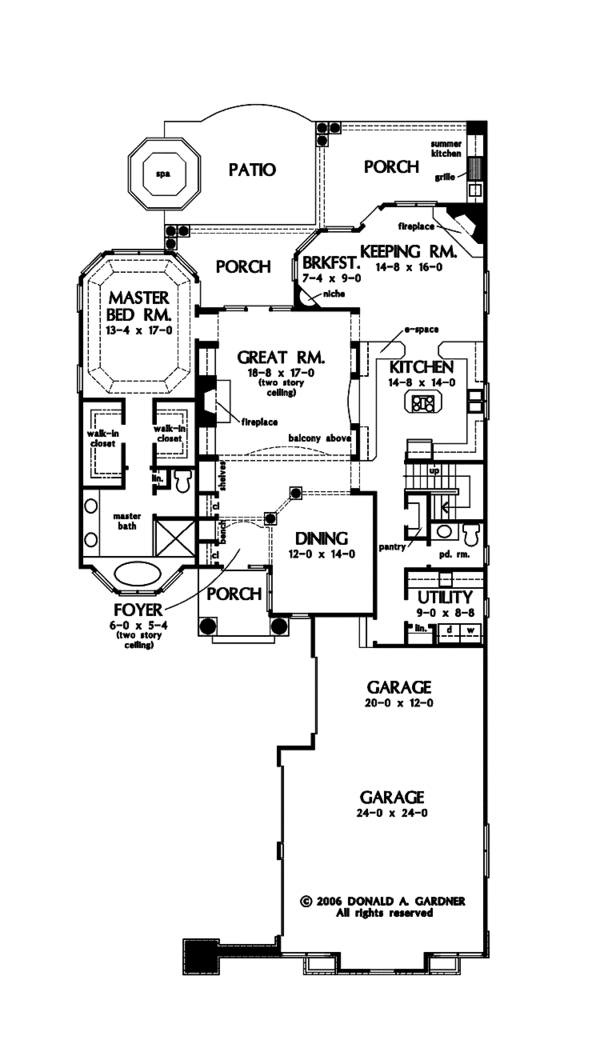 European Floor Plan - Main Floor Plan #929-863